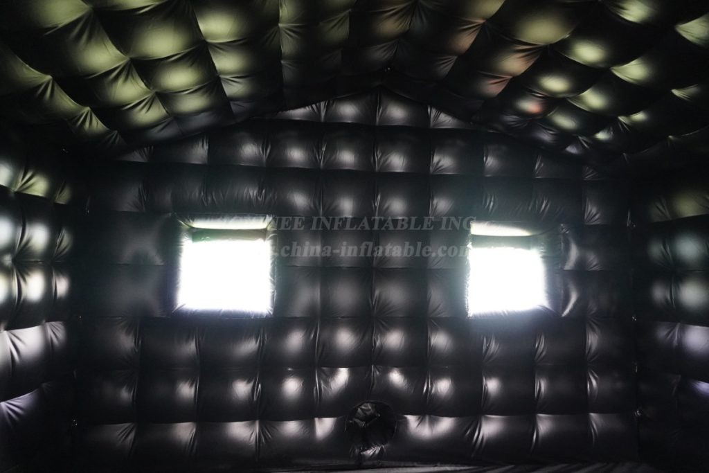 Tent1-704D Black Party Tent Inflatable Cube Tent