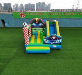 Castillo inflable de fútbol T2-8101 con tobogán