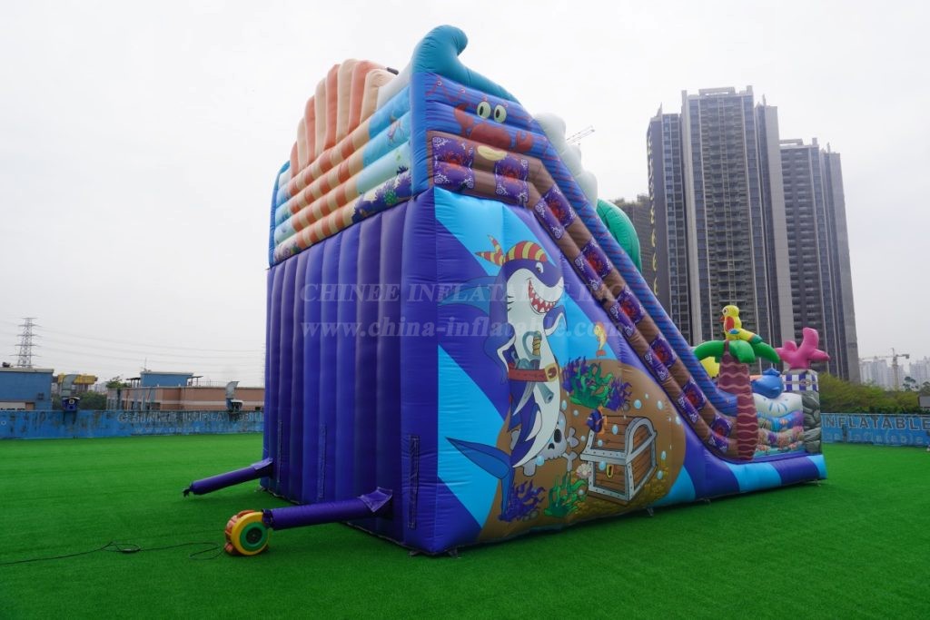 T8-4548 Pirate Inflatable Dry Slide