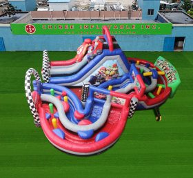 T7-1813 Carrera de obstáculos inflable Mario Kart