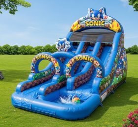 T8-8538 Sonic Theme Inflatable Water Sli...