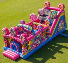 T7-3608 Candy Inflatable Obstacle Course...
