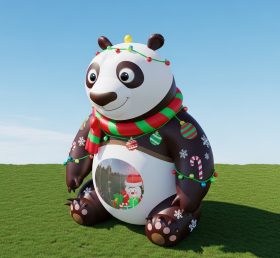 C1-736 Christmas Panda Christmas Inflata...