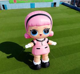 Cartoon3-199 Pop Mart Pink Hair Doll Gir...