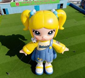 Cartoon3-203 Pop Mart Blonde Pigtail Gi...