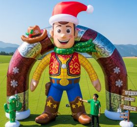 Cartoon3-618 Cowboy Christmas Inflatable...