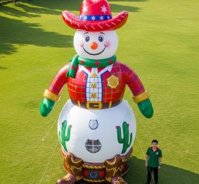 Cartoon3-649 Cowboy Snowman Inflatable C...