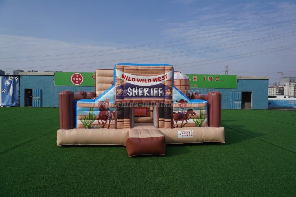 T6-5601 Western Themed Bounce House