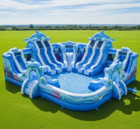 Pool3-455 Dolphin Theme Pool Water Park
