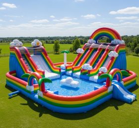 Pool3-519 Rainbow Theme Pool Water Park