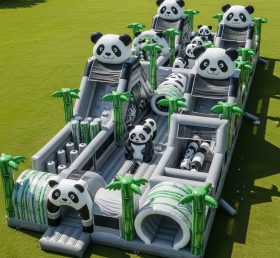 T7-3937 Panda Theme Inflatable Obstacle ...