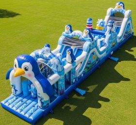 T7-3954 Penguin Theme Inflatable Obstacl...
