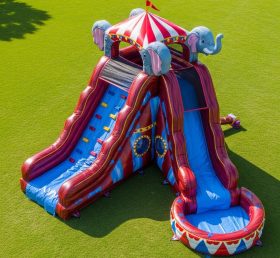 T8-5494 Circus Theme Inflatable Water Sl...