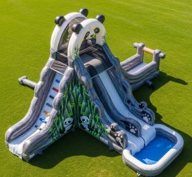 T8-5729 Panda Theme Inflatable Water Sli...