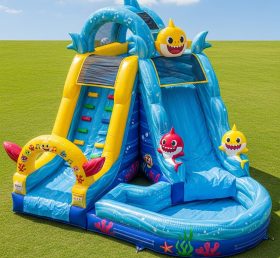T8-7126 Baby Shark Theme Inflatable Wate...
