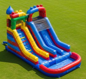 T8-7286 Lego Theme Inflatable Water Slid...