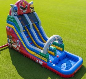 T8-7419 Power Rangers Theme Inflatable W...