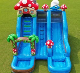 T8-7555 The Smurfs Theme Inflatable Wate...