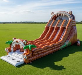 T8-7821 Tiger Theme Inflatable Slide