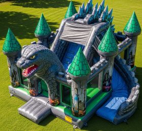 T5-2317 Godzilla Theme Inflatable Castle...