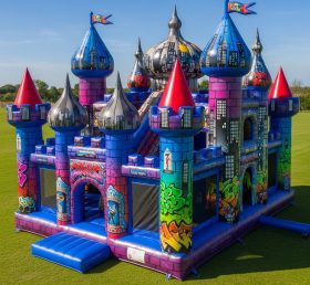 T5-2644 Graffiti Theme Inflatable Castle...