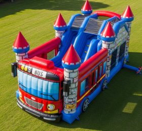 T5-2831 Bus Theme Inflatable Castles