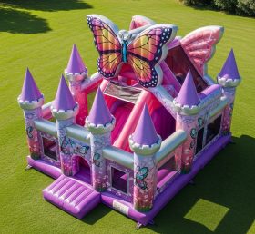 T5-2834 Butterfly Theme Inflatable Castl...