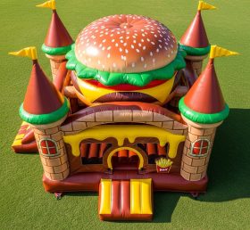 T5-2959 Hamburger Theme Inflatable Castl...