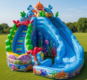 T8-9272 Baby Shark Theme Inflatable Wate...