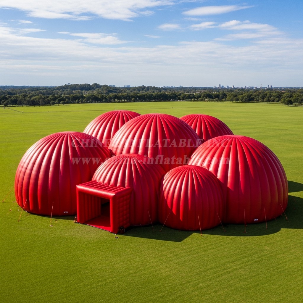 Tent1-6208 Giant Red Inflatable Dome