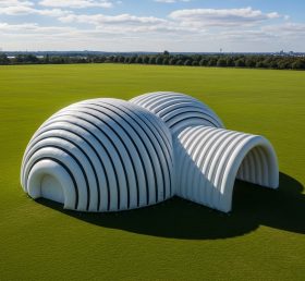 Tent1-6262 Striped Tunnel Inflatable Dom...