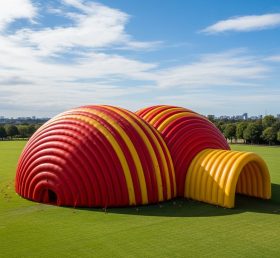 Tent1-6272 Striped Arch Inflatable Dome